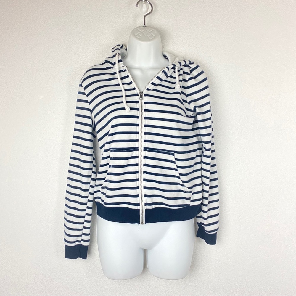 Pink Rose Striped Hoodie